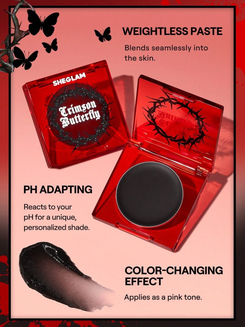 رژگونه پودری شیگلم رنگ بلاد لاین مدل Crimson Butterfly