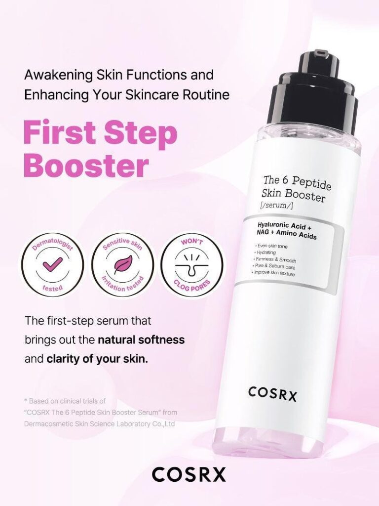 سرم بوستر تقویت کننده پوست 6 پپتید کوزارکس مدل Peptide Skin Booster حجم 150 میل