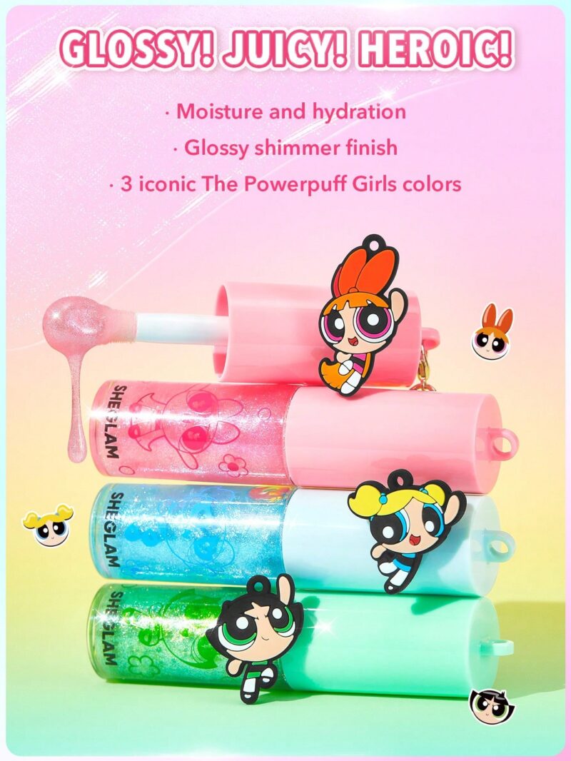 لیپ گلاس شاین دار دختران قدرتمند شیگلم مدل Powerpuff Girls X SHEGLAM